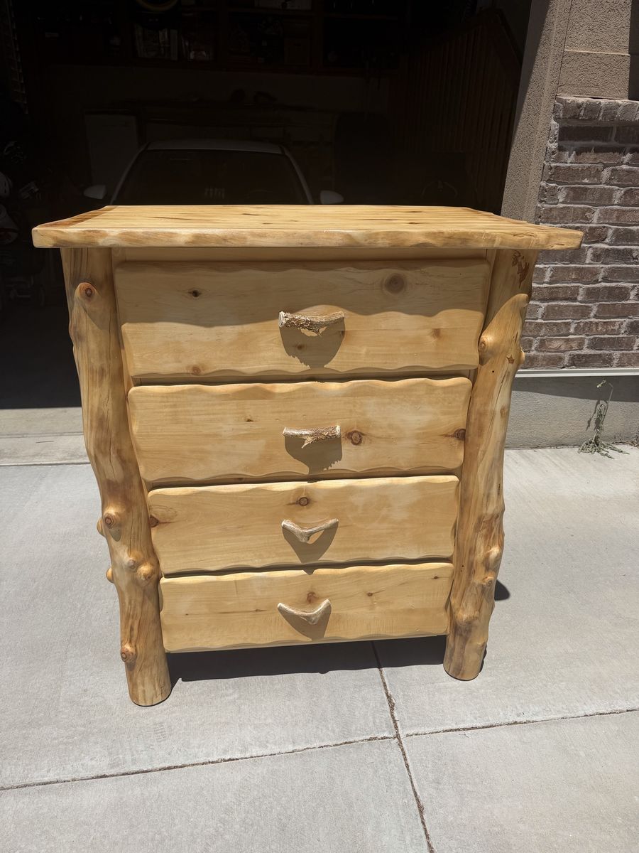 Custom Built Aspen Log 4-Drawer Dresser - Rustic Lodge Style Furniture