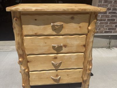 Custom Built Aspen Log 4-Drawer Dresser - Rustic Lodge Style Furniture