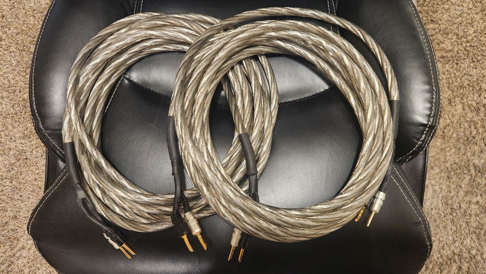 Pair of OCF Speaker Cable 20 ft each, double AWG12 per pole.