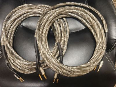 Pair of OCF Speaker Cable 20 ft each, double AWG12 per pole.