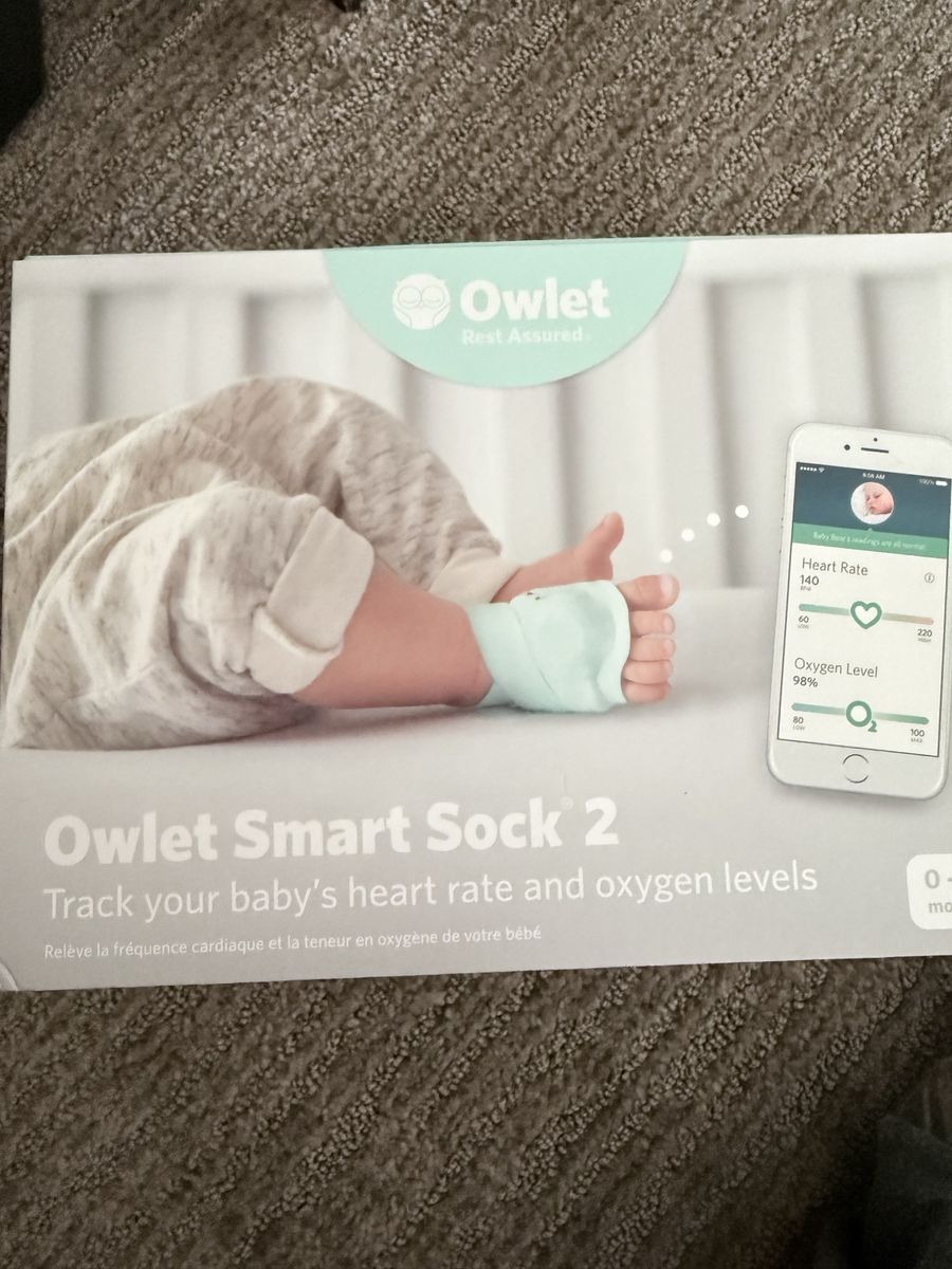 Owlet Smart Sock 2 Baby Monitor - Tracks Heart Rate & Oxygen Levels 0-18 Months