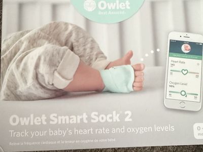 Owlet Smart Sock 2 Baby Monitor - Tracks Heart Rate & Oxygen Levels 0-18 Months