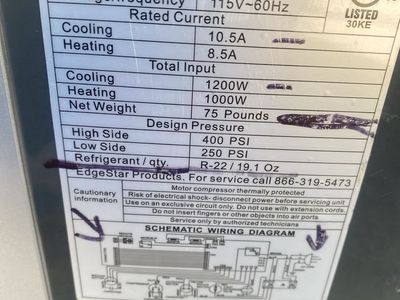 A/C cooler need hose works. Works check side LABEL