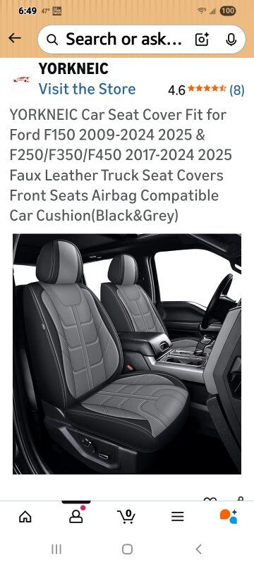 New in Package! Ford F150/250/350/450 Seat Covers