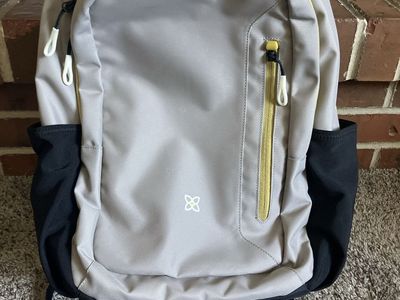 Sherpani Getaway Grey & Yellow Zipper Backpack - Durable Everyday Carry, School, Travel Bag