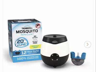 Thermacell Rechargeable Outdoor Mosquito Repeller with Dimmable LED Light.