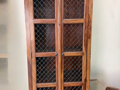 Large English Dark Wood Cabinet