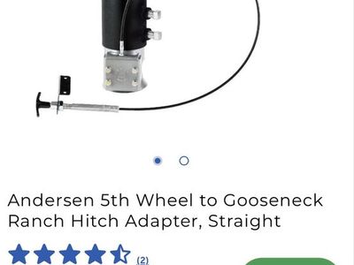 Andersen 5th Wheel to Gooseneck Ranch Hitch Adapter, Straight