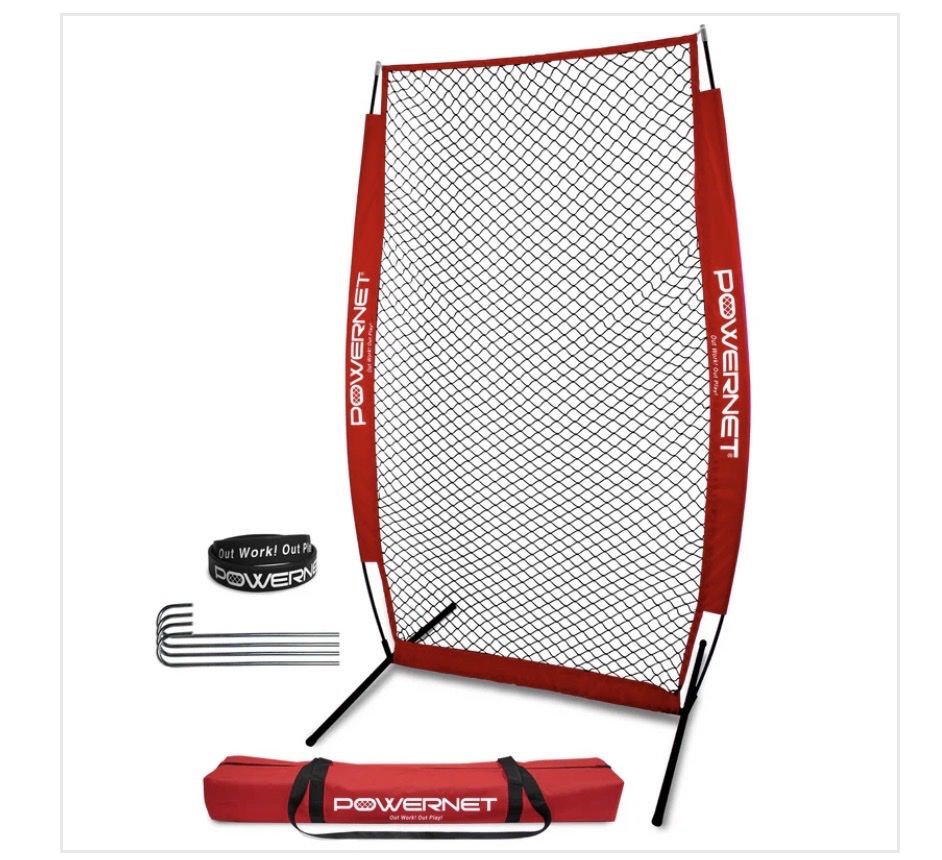 POWERNET Portable Baseball & Softball Practice Net 7x7ft with Carry Bag & Ground Stakes. Have 2