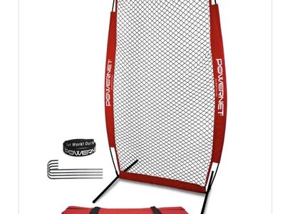 POWERNET Portable Baseball & Softball Practice Net 7x7ft with Carry Bag & Ground Stakes. Have 2