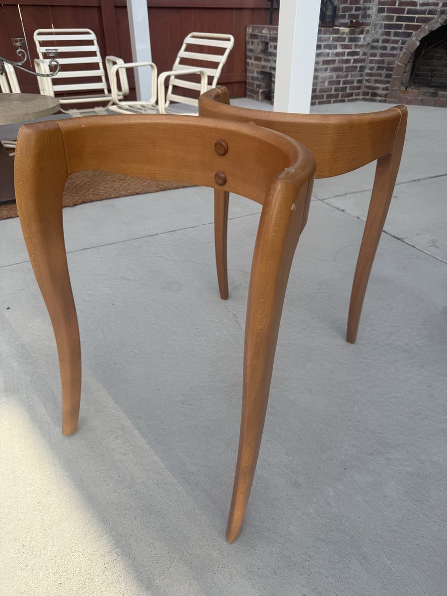 Beautiful vintage MCM Italian Made Cherry Wood Dining Table Base