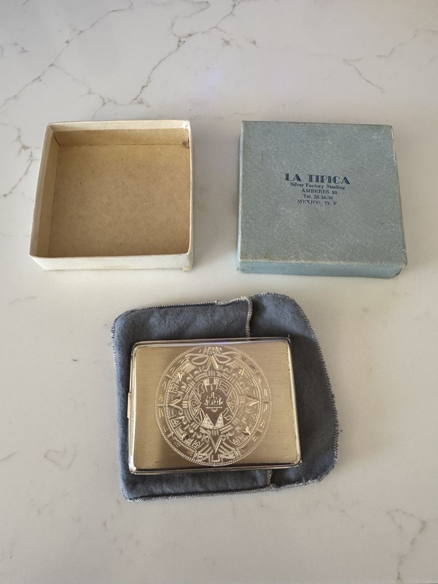 Vintage 925 sterling cig case