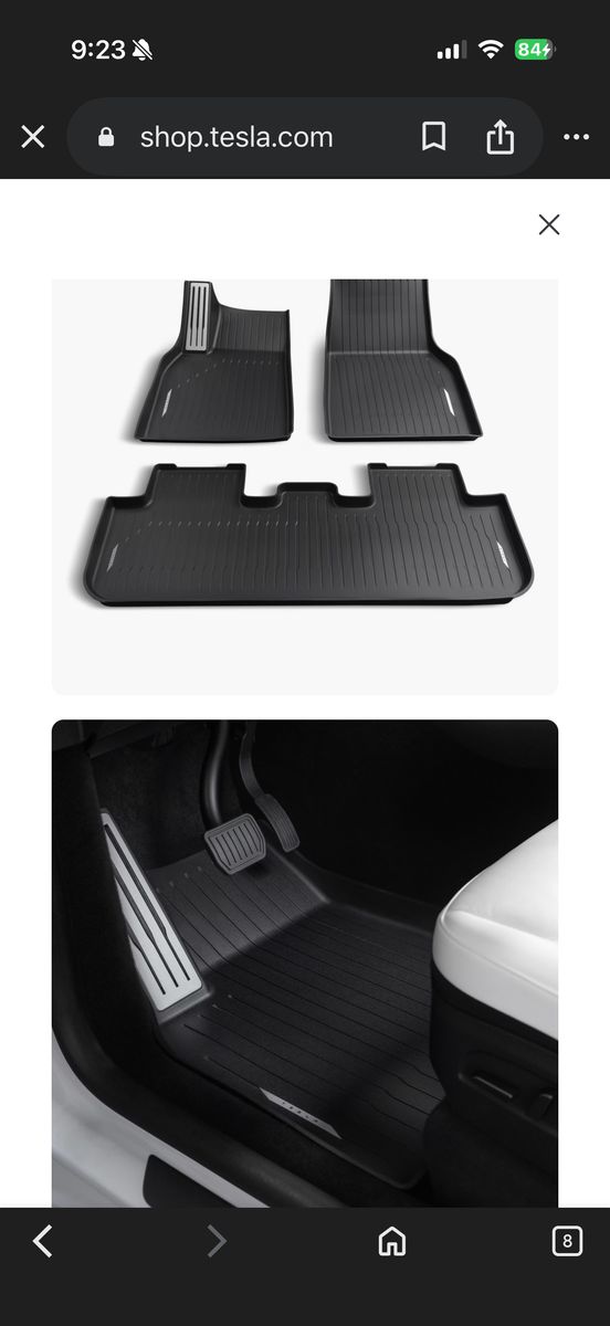 All-weather mats, Tesla Model Y