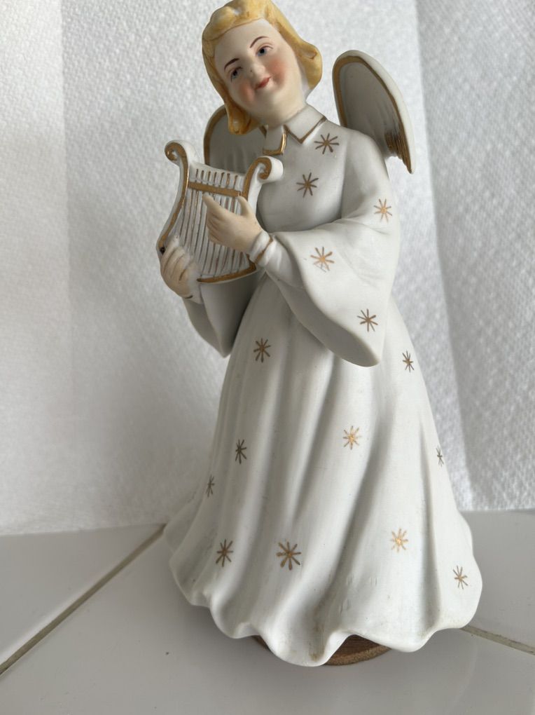 Musical Porcelain Angel Figurine