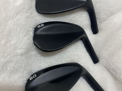 Black Golf Wedge Club Heads Set 52, 56, 60 Degree Loft