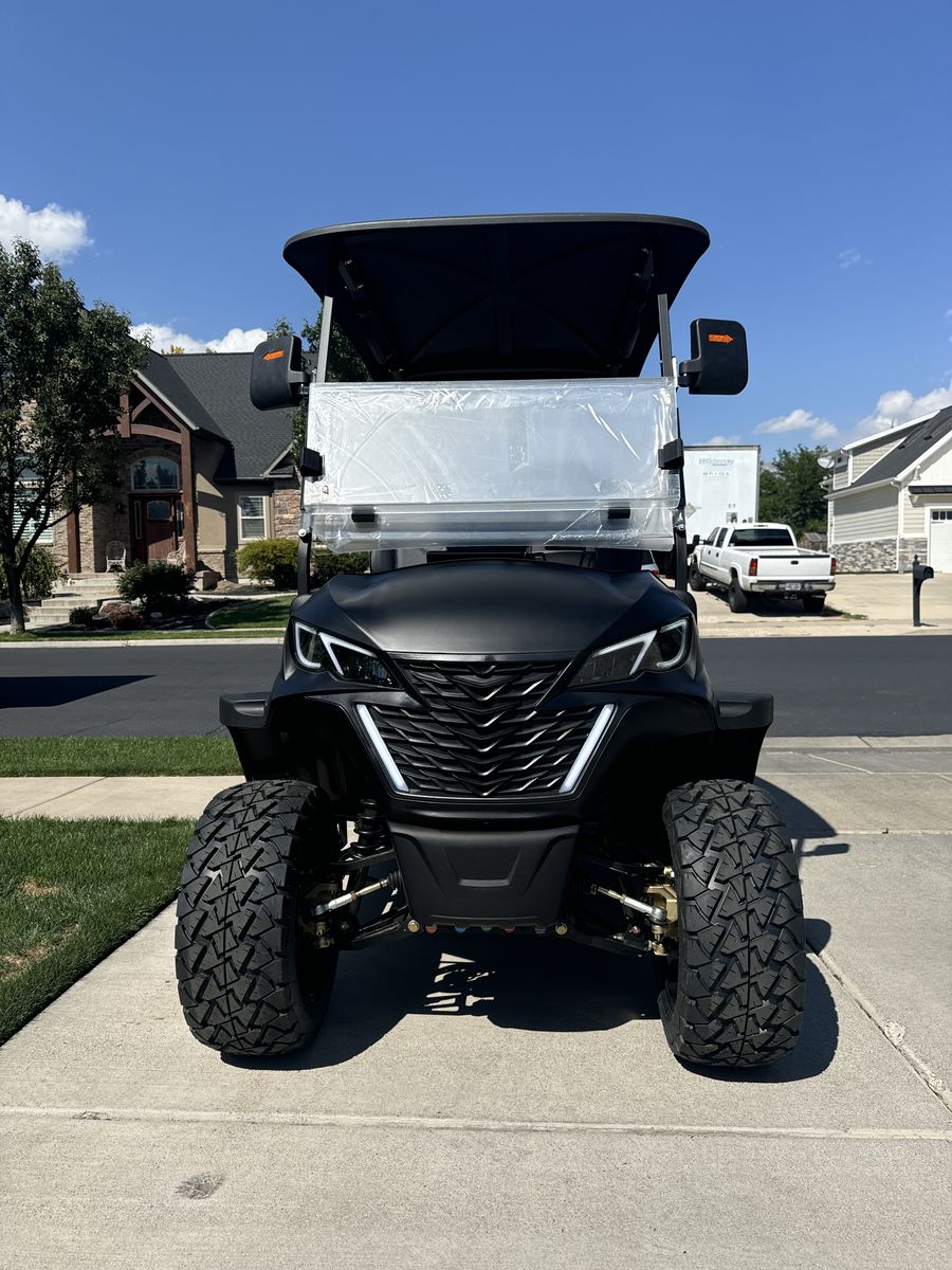 New Matte Black Rokkor Golf Cart w/Heated Seats & Apple Car Play
