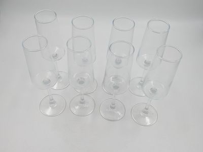 8 Clear Wine Glasses 10 Oz Glasses