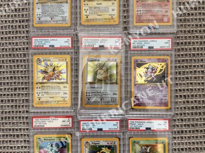 Complete 1999 Pokemon Jungle 1st Edition Set – 64/64 PSA Graded + 3 Bonus Slabs