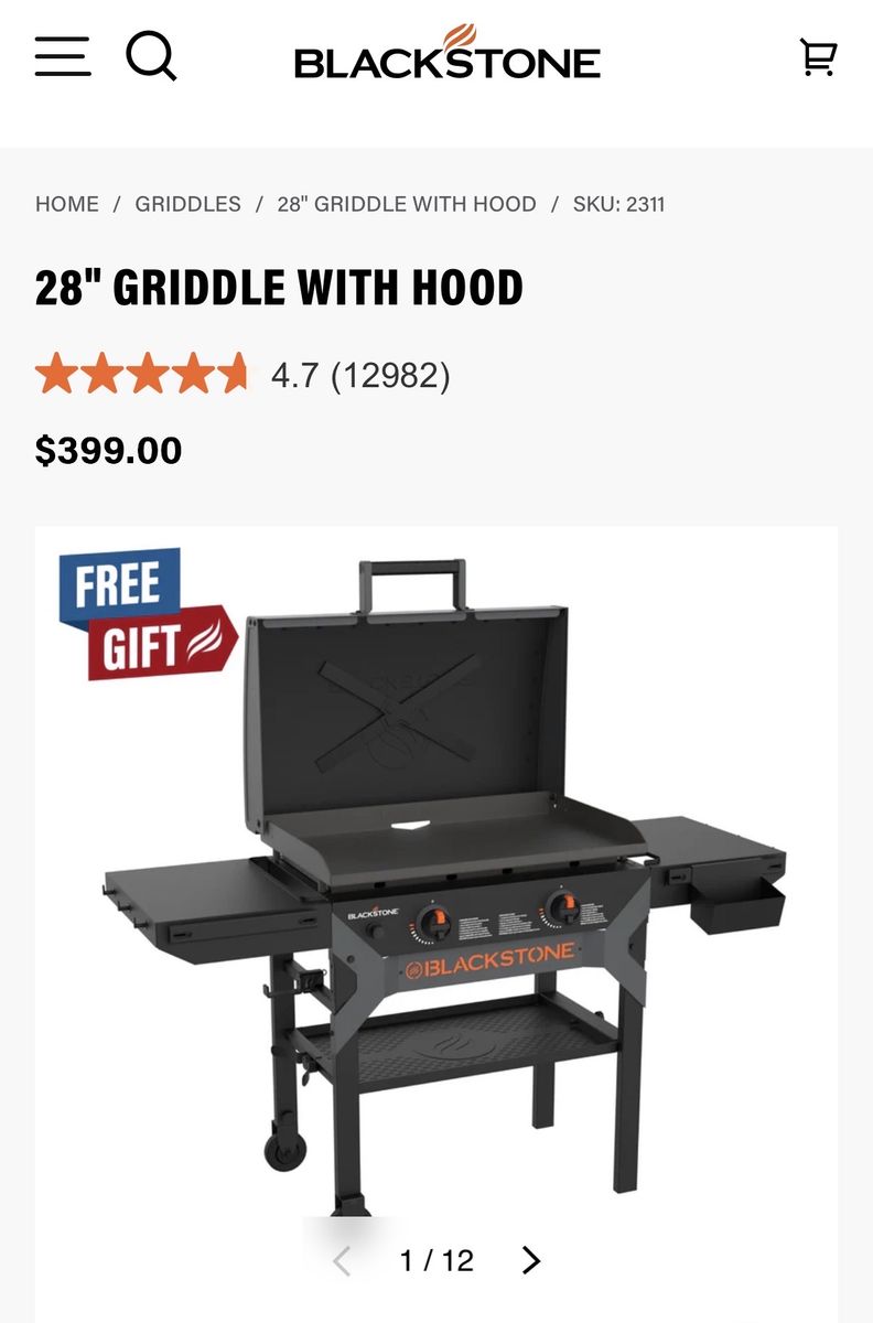 Brand New 28” Blackstone Griddle – Still in Box