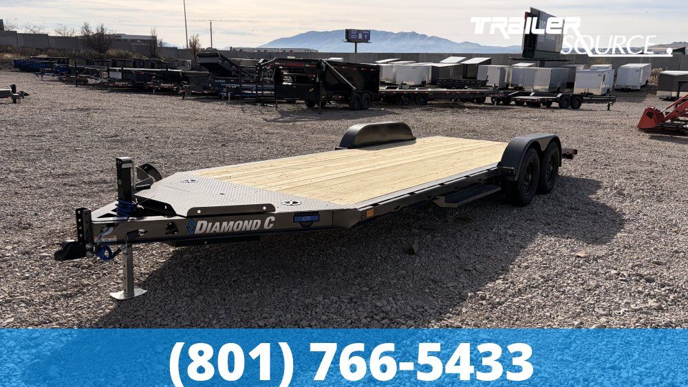 7x20 Diamond C GTF 206 Flatbed Car Hauler Trailer - 10K GVWR