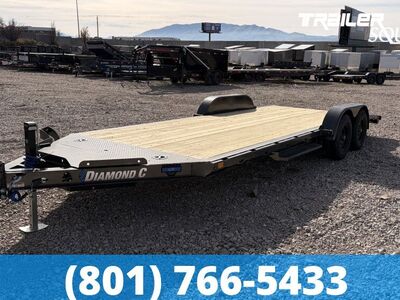 7x20 Diamond C GTF 206 Flatbed Car Hauler Trailer - 10K GVWR
