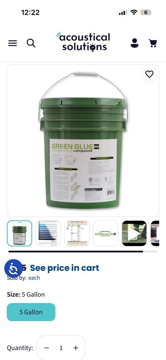 Green Glue Noiseproofing Compound (5 Gallon)