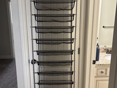 Over-the-Door Shoe Rack Organizer, 10-Tier Mesh Pockets for Space Saving Storage