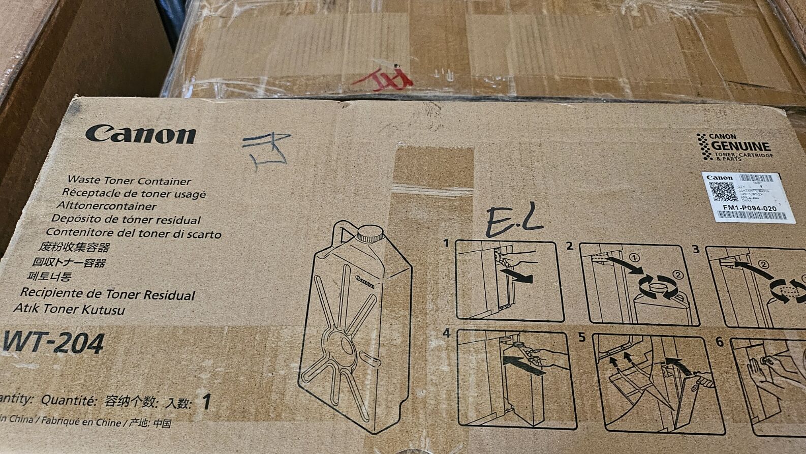 Canon waste toner container