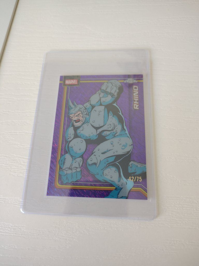 Topps Chrome Marvel Rhino #097 Purple Refractor #42/75 Trading Card