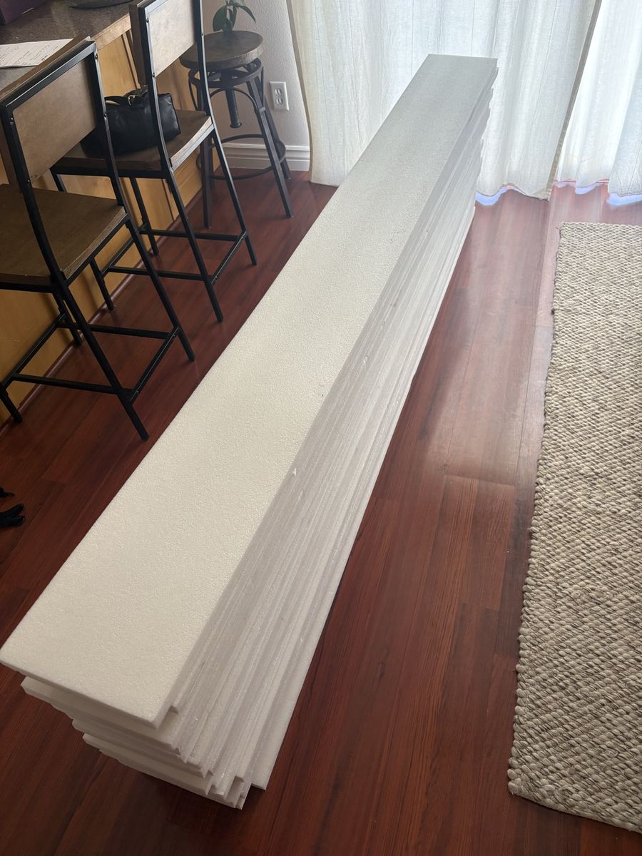 1" Foam Strips 9" X 93"