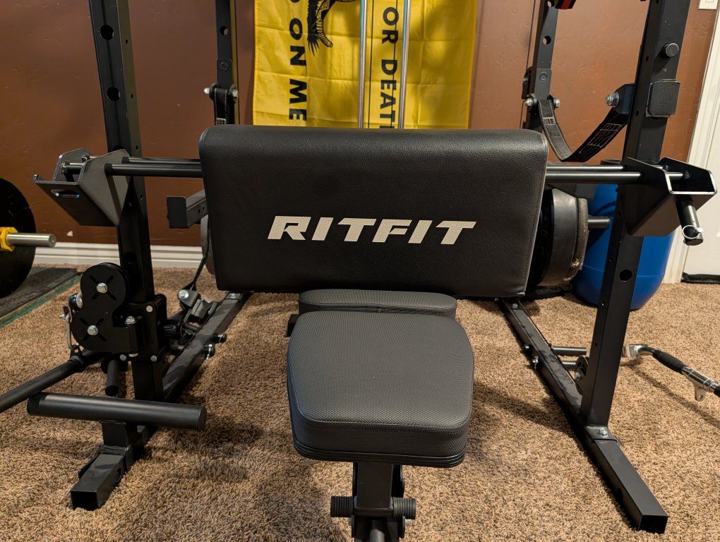 RitFit Preacher Curl Pad/ hip thrust Attachment for 2x2 power rack