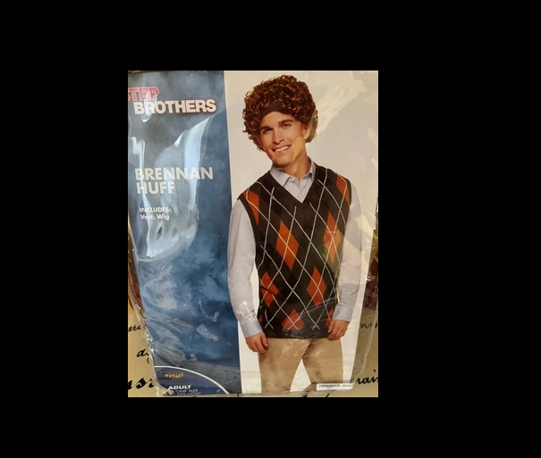 Step Brothers Brennan Huff Costume Vest & Wig Included One Size Fits Most ADULT - Halloween Nerd Costume