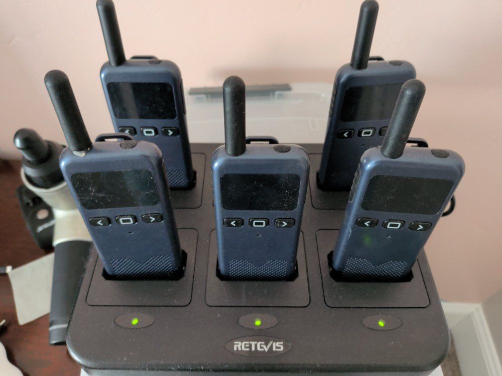 Retevis RB19 2 Way Radio with Screen, Rechargeable Two Way Radios(6 Pack)