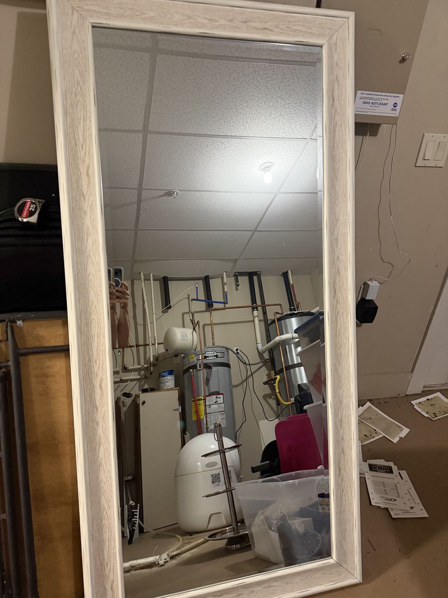Wood mirror 31” x 65”