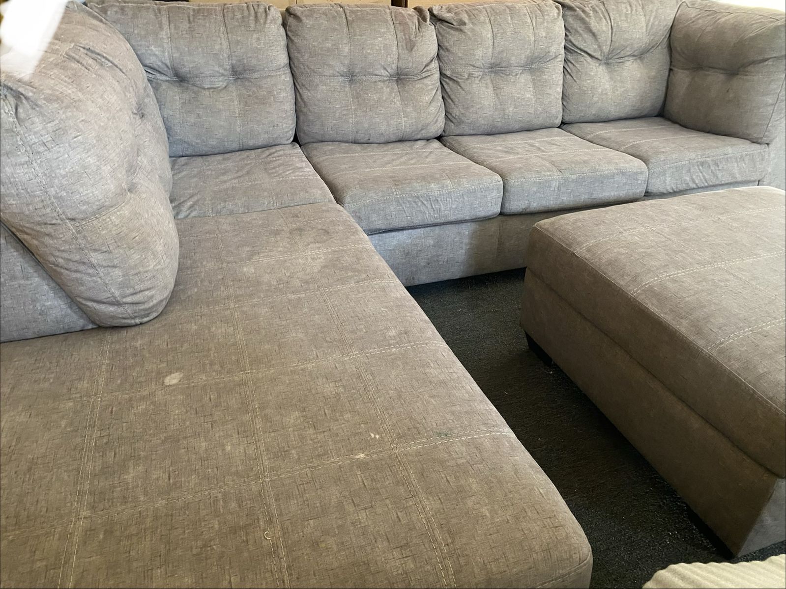 used Sectional +ottoman  Delivery Available