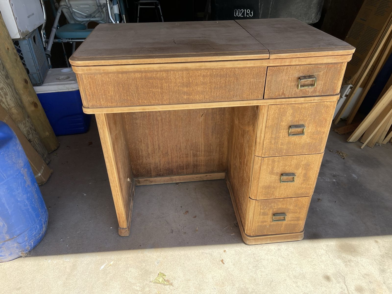 Old sewing machine cabinet