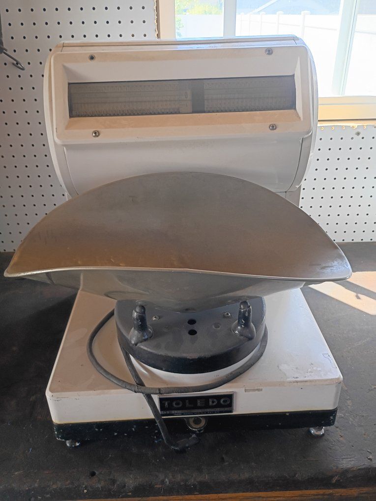 Vintage Toledo Industrial Commercial Scale with Stainless Steel Platform