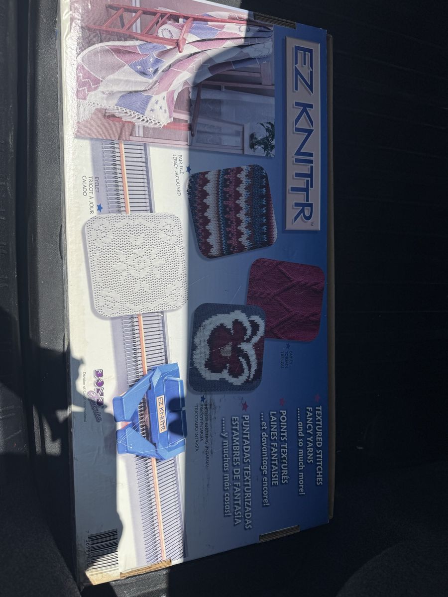 Bond America EZ Knittr Knitting Machine with Original Box and Accessories