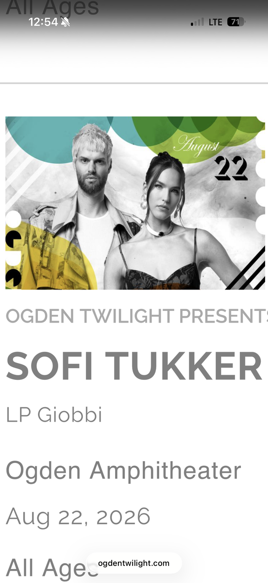 Sofi Tucker @ Ogden amphitheater 