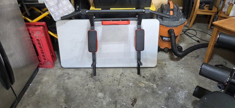 Wall Mounted Pullup and Dip and Leg Raise Bar