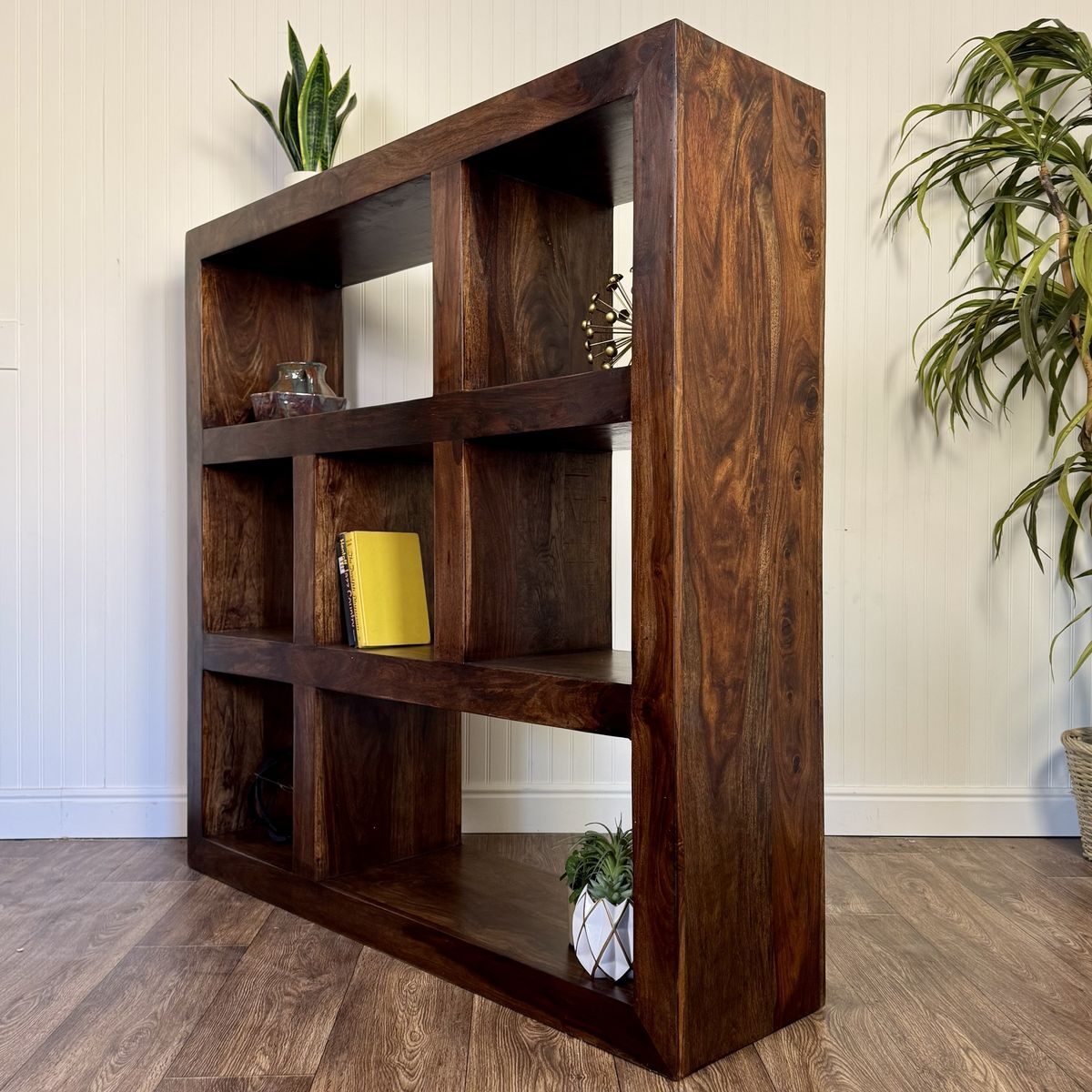 Chunky Wood Cube Shelf / Room Divider