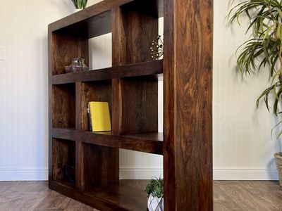Chunky Wood Cube Shelf / Room Divider