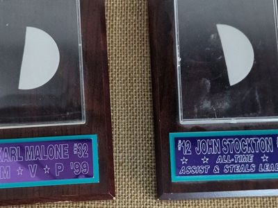Stockton & Malone Trading Card Plaque