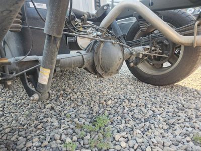 2013 GMC SIERRA Truck Rear Axle Assembly with Differential Housing and Suspension Components. 3.08 gears with 8.6 ring gears.