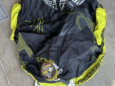 Towable Water Tube Cover with Airhead Boat Tow Harness. 2 person tube