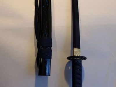Katana Sword with Dark Blue/Purple Blade