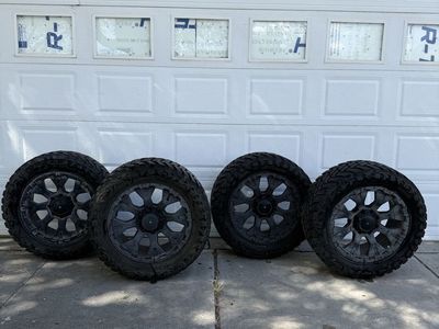 33x12.5 tires mounted on 20” rims 8x6.5