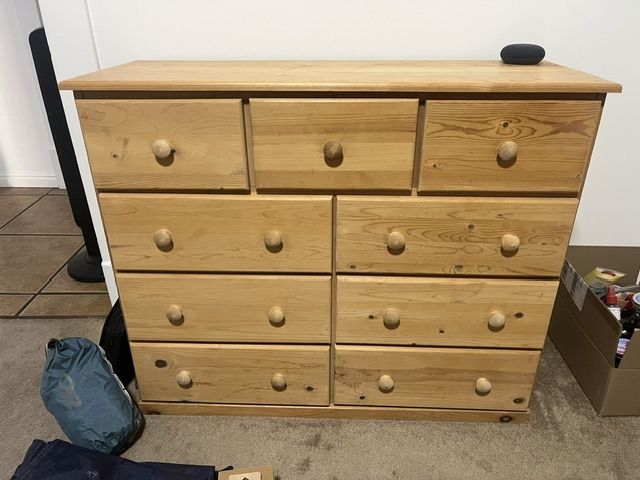 Simple wooden dresser