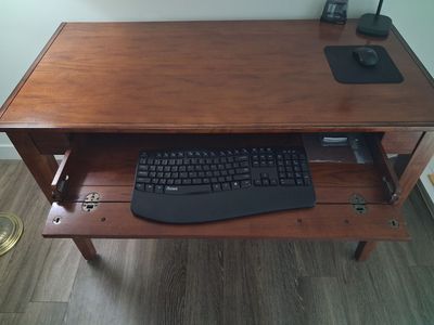 Mission Style Solid Wood Desk - Sturdy & Well Built