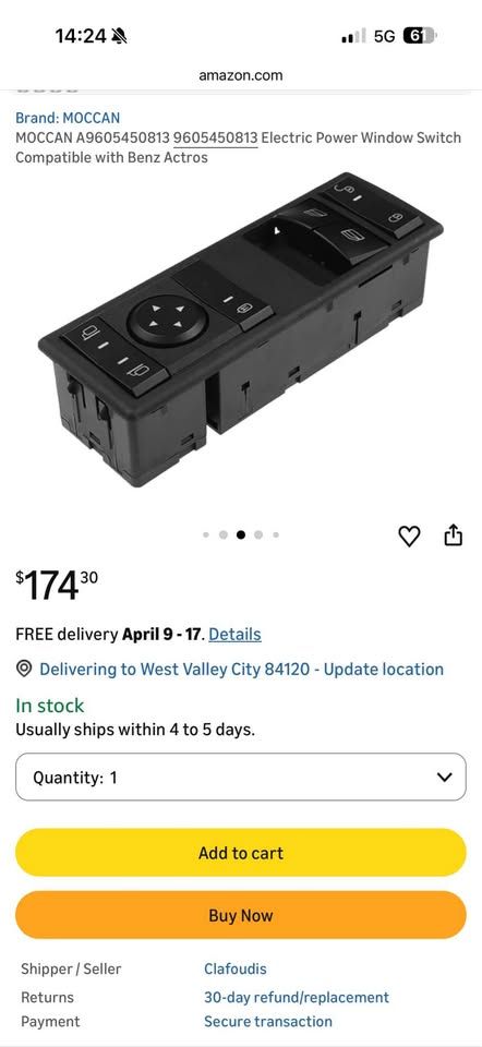 Power window switch